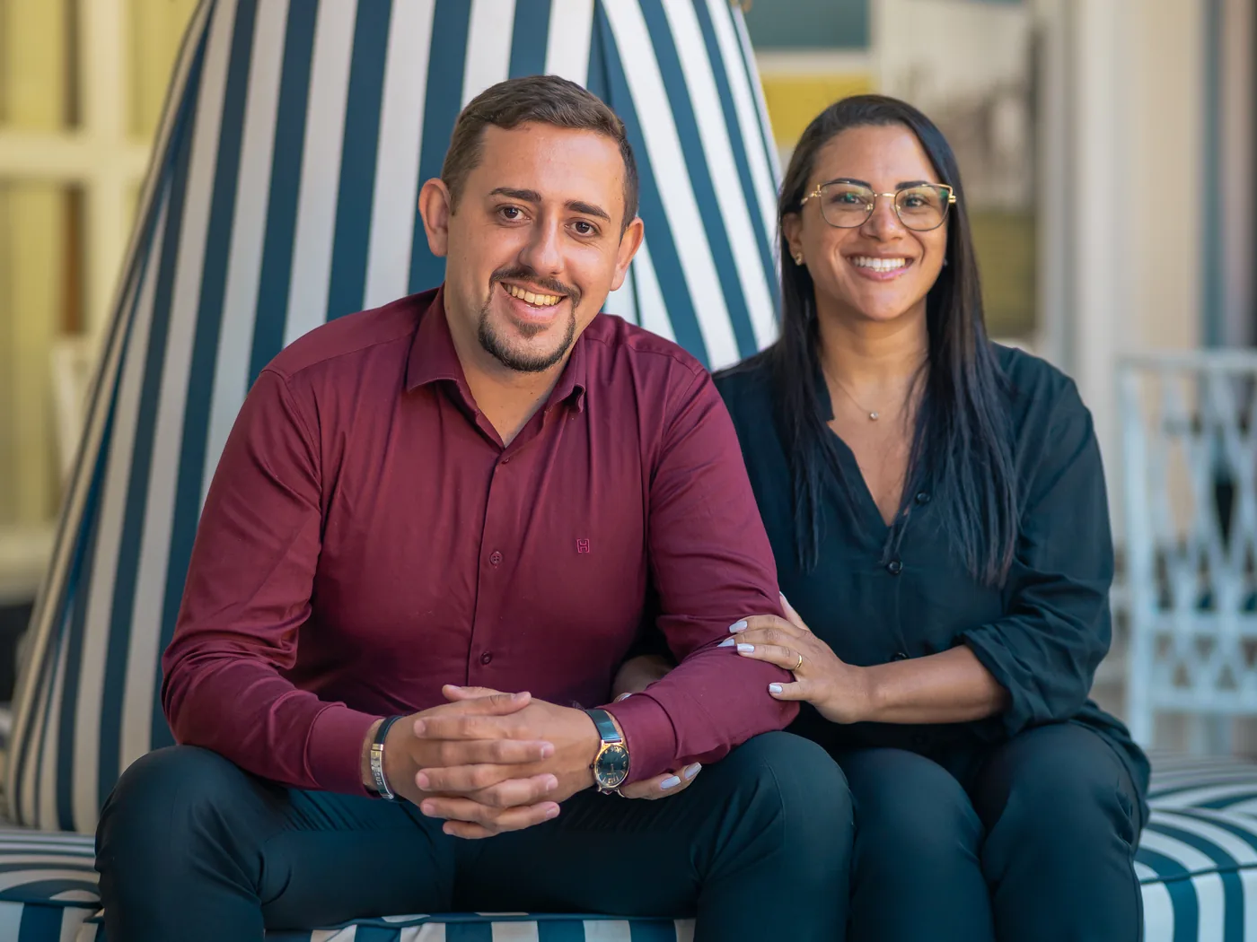 Flávio Schanuel com a esposa
